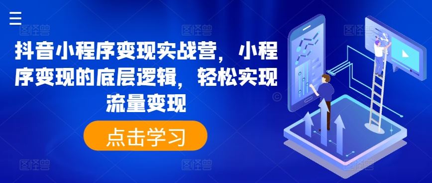 抖音小程序变现实战营，小程序变现的底层逻辑，轻松实现流量变现-网创空间