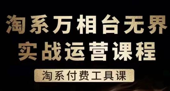 淘系万相台无界实战运营课，淘系付费工具课-网创空间