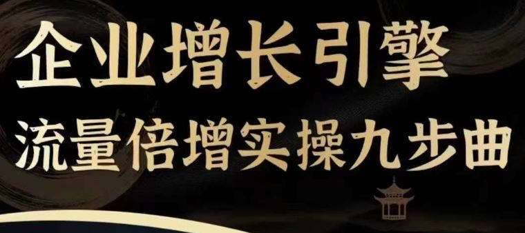企业增长引擎流量倍增实操九步曲，一套课程帮你找到快速、简单、有效、可复制的获客+变现方式，-网创空间