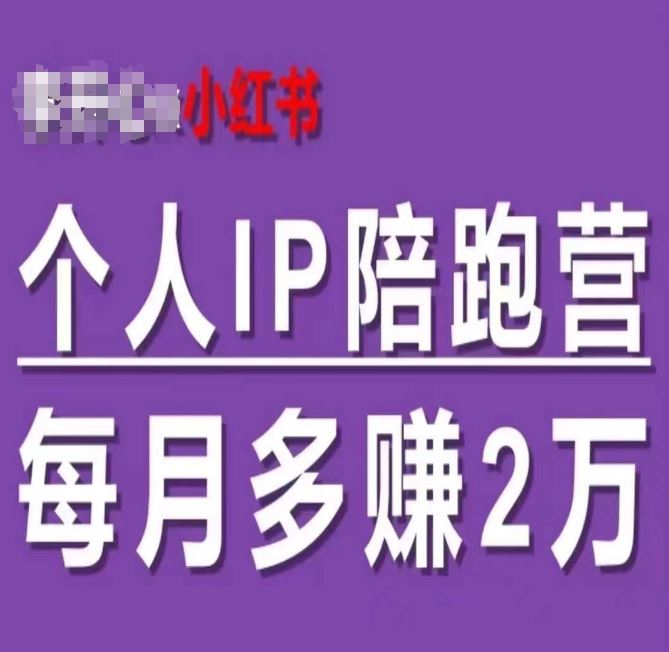 小红书个人IP陪跑营，60天拥有自动转化成交的双渠道个人IP，每月多赚2w-网创空间