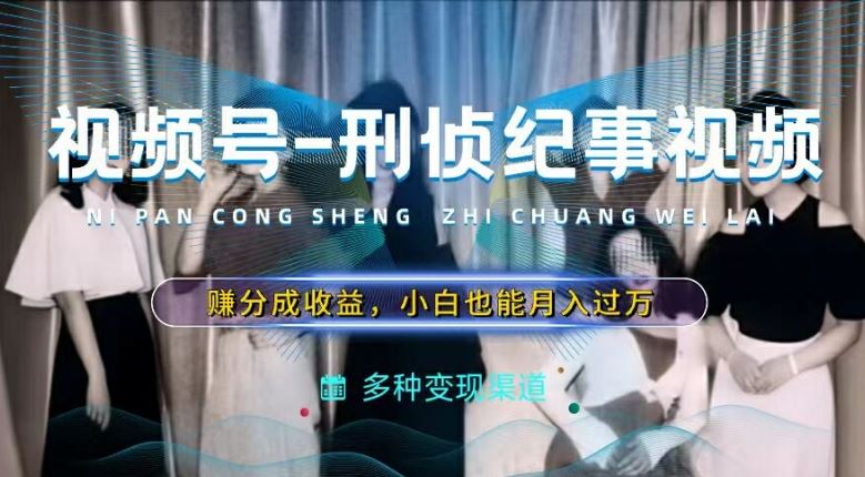 利用刑侦纪实视频，赚视频号分成计划收益，操作简单，新手小白轻松月入过万【揭秘】-网创空间