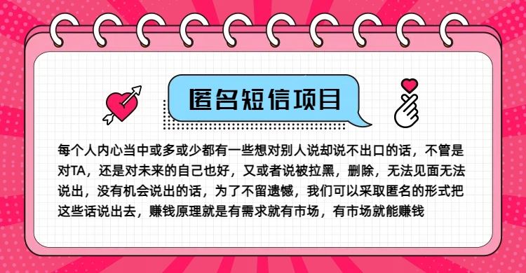 冷门小众赚钱项目，匿名短信，玩转信息差，月入五位数【揭秘】-网创空间