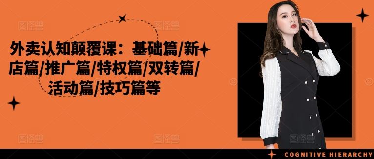 外卖认知颠覆课：基础篇/新店篇/推广篇/特权篇/双转篇/活动篇/技巧篇等-网创空间