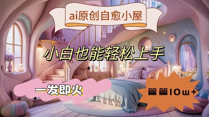 ai原创治愈小屋，小白也能轻松上手，一发即火，篇篇10w+【揭秘】-网创空间