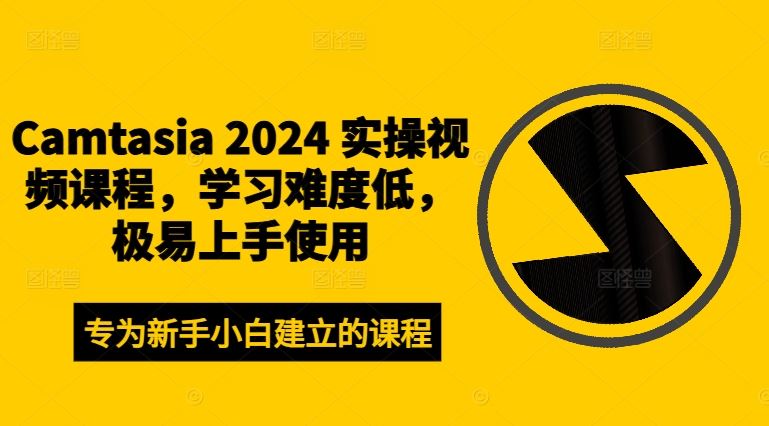 Camtasia 2024 实操视频课程，学习难度低，极易上手使用-网创空间
