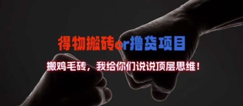 得物搬砖撸货项目?掰下数据，我给你们说说顶层思维【揭秘】-网创空间