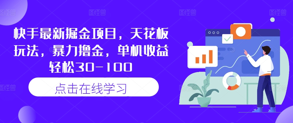 快手最新掘金项目，天花板玩法，暴力撸金，单机收益轻松30-100-网创空间