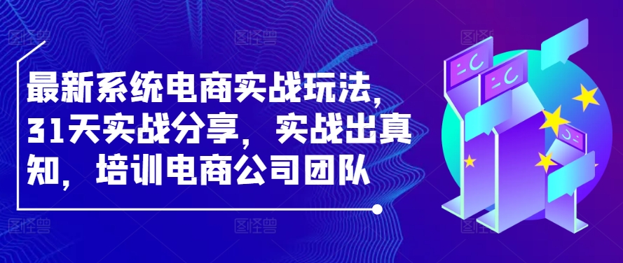 最新系统电商实战玩法，31天实战分享，实战出真知，培训电商公司团队-网创空间
