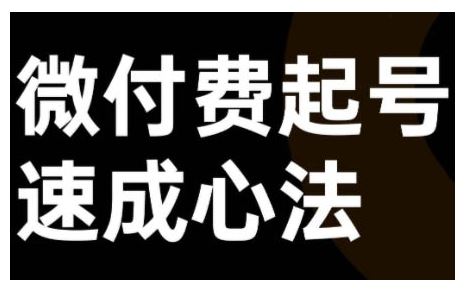 微付费起号速成课，视频号直播+抖音直播，微付费起号速成心法-网创空间