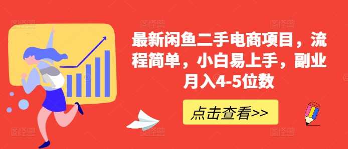 最新闲鱼二手电商项目，流程简单，小白易上手，副业月入4-5位数!-网创空间
