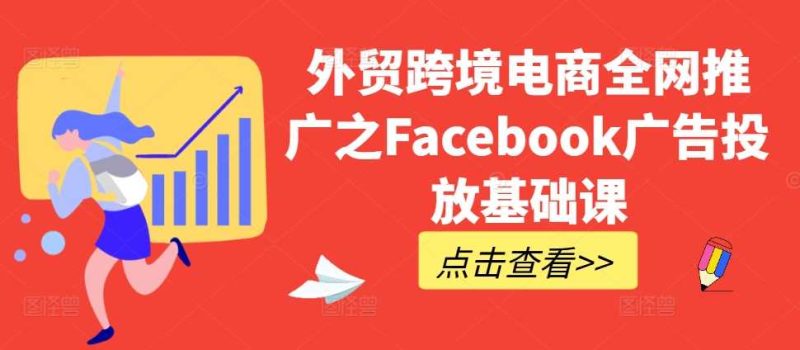 外贸跨境电商全网推广之Facebook广告投放基础课-网创空间