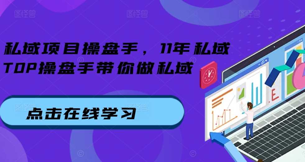 私域项目操盘手，11年私域TOP操盘手带你做私域-网创空间