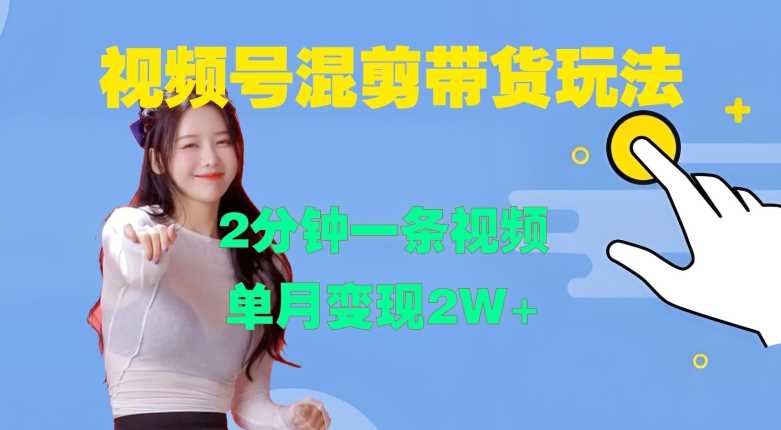 视频号混剪玩法，2分钟一条视频，单月变现2W+【揭秘】-网创空间