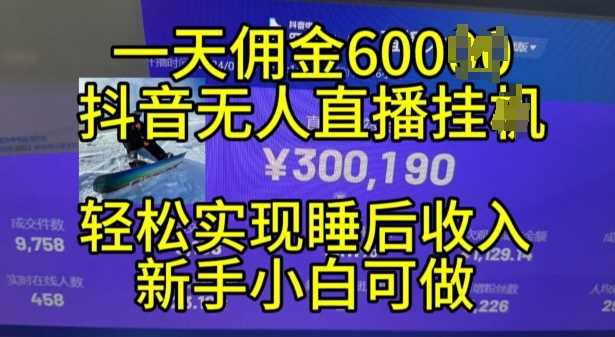 2024年11月抖音无人直播带货挂JI，小白的梦想之路，全天24小时收益不间断实现真正管道收益【揭秘】-网创空间