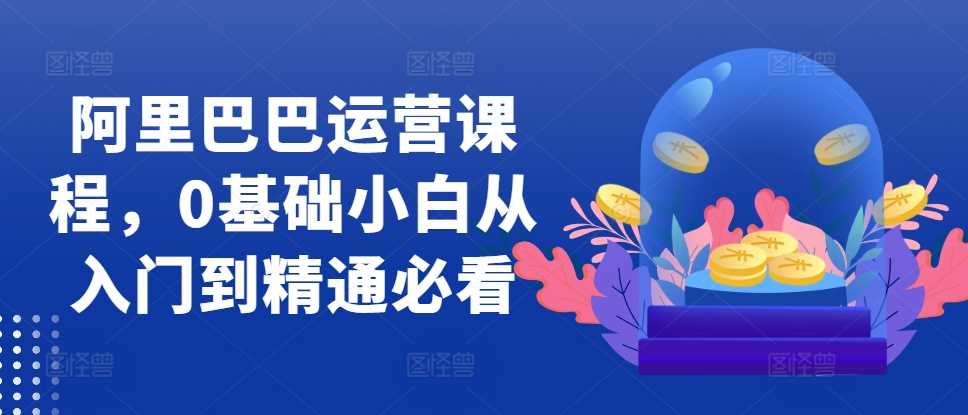 阿里巴巴运营课程，0基础小白从入门到精通必看-网创空间