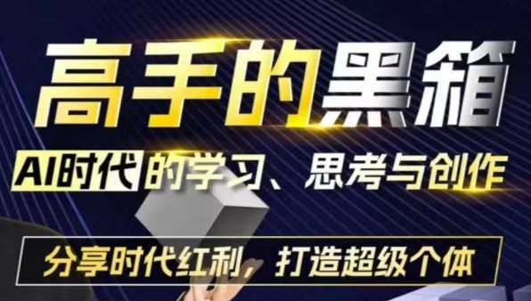 高手的黑箱：AI时代学习、思考与创作-分红时代红利，打造超级个体-网创空间
