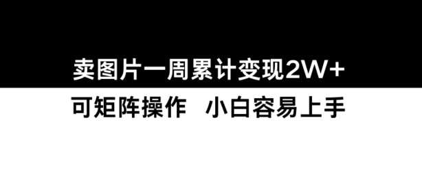 小红书【卖图片】一周累计变现2W+小白易上手-网创空间