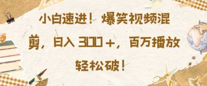 小白速进，爆笑视频混剪，日入3张，百万播放轻松破【揭秘】-网创空间