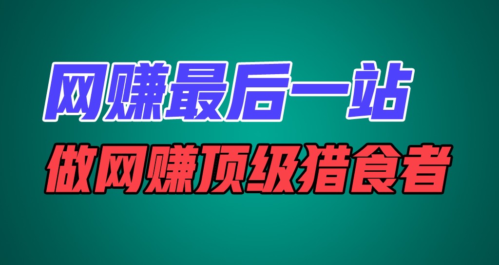 网赚最后一站，卖项目，做网赚顶级猎食者-网创空间