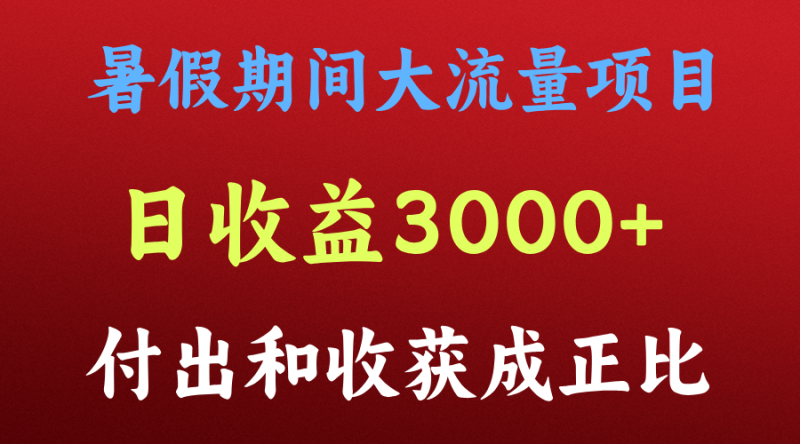 一天收益3000+，暑假期间， 这个项目才是真火-网创空间