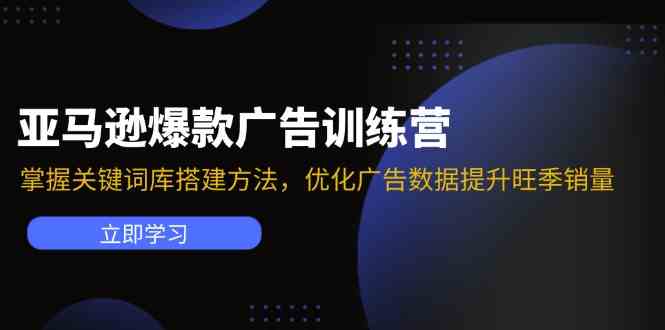 亚马逊爆款广告训练营：掌握关键词库搭建方法，优化广告数据提升旺季销量-网创空间
