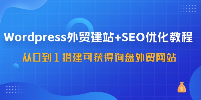 WordPress外贸建站+SEO优化教程，从0到1搭建可获得询盘外贸网站（57节课）-网创空间