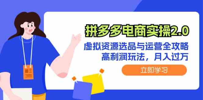 拼多多电商实操2.0：虚拟资源选品与运营全攻略，高利润玩法，月入过万-网创空间