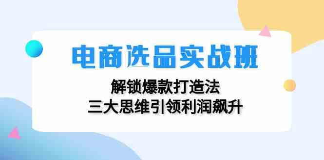 电商选品实战班：解锁爆款打造法，三大思维引领利润飙升-网创空间