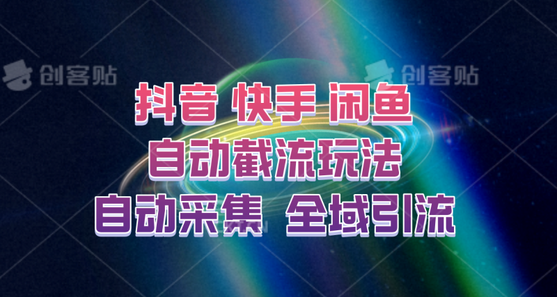 快手、抖音、闲鱼自动截流玩法，利用一个软件自动采集、评论、点赞、私信，全域引流-网创空间