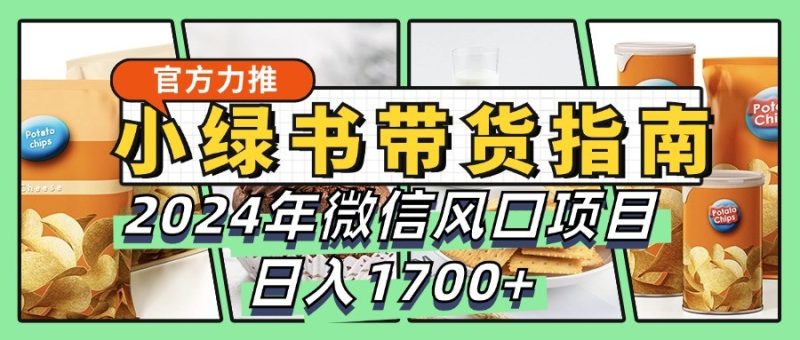 小绿书带货完全教学指南，2024年微信风口项目，日入1700+-网创空间