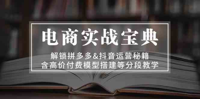 电商实战宝典：解锁拼多多&抖音运营秘籍，含高价付费模型搭建等分段教学-网创空间