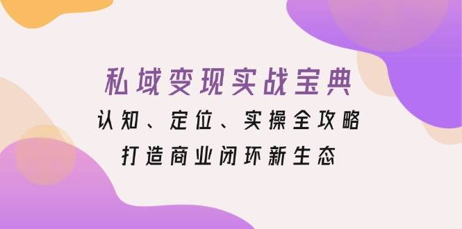 私域变现实战宝典：认知、定位、实操全攻略，打造商业闭环新生态-网创空间