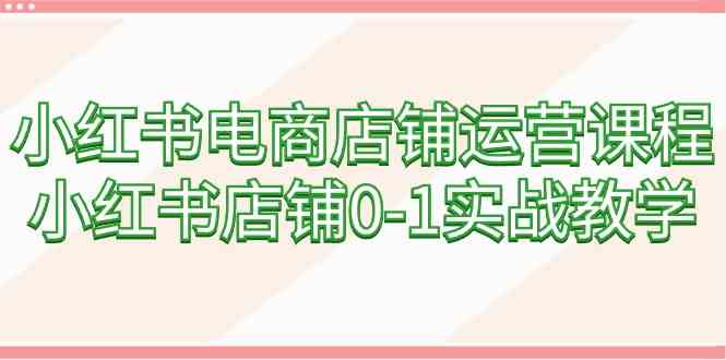 （9249期）小红书电商店铺运营课程，小红书店铺0-1实战教学（60节课）-网创空间