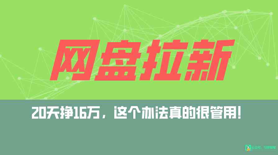 （9373期）网盘拉新+私域全自动玩法，0粉起号，小白可做，当天见收益，已测单日破5000-网创空间