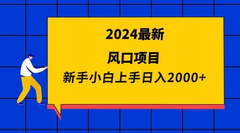 （9483期）2024最新风口项目 新手小白日入2000+-网创空间