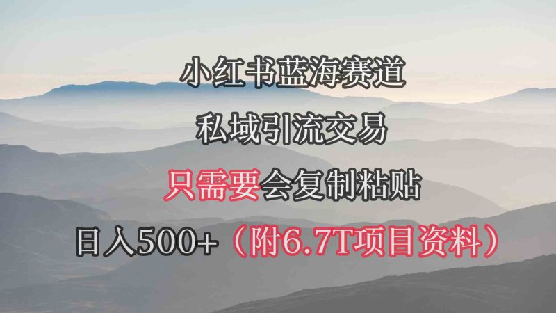 （9487期）小红书短剧赛道，私域引流交易，会复制粘贴，日入500+（附6.7T短剧资源）-网创空间