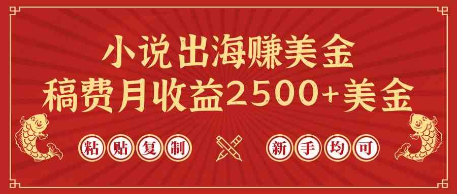 （9765期）小说出海赚美金，稿费月收益2500+美金，仅需chatgpt粘贴复制，新手也能玩转-网创空间