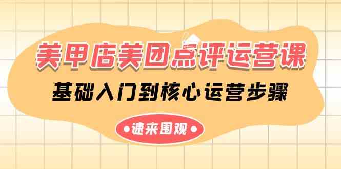 （9816期）美甲店-美团点评运营课，基础入门到核心运营步骤（14节课）-网创空间