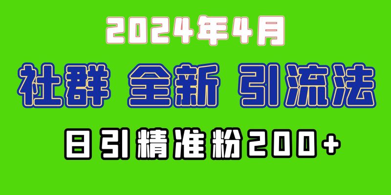 （9930期）2024年全新社群引流法，加爆微信玩法，日引精准创业粉兼职粉200+，自己…-网创空间