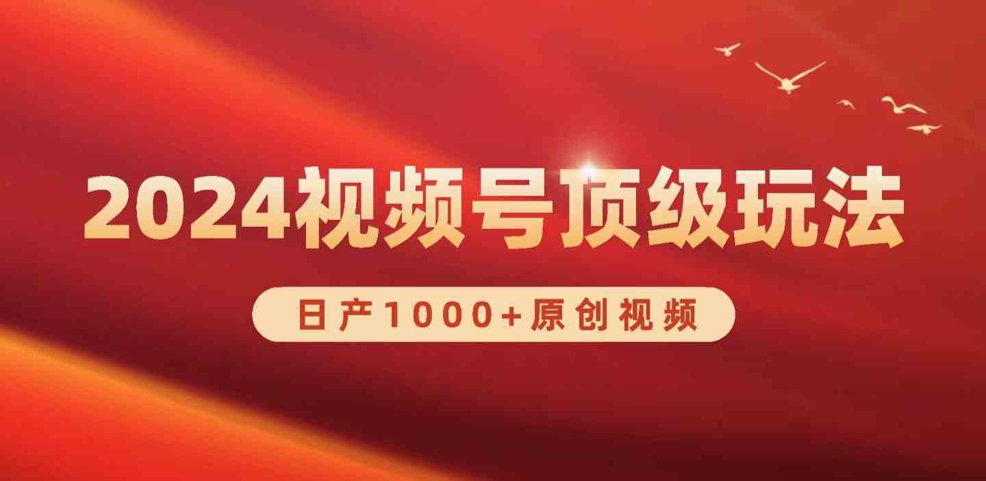 （9905期）2024视频号新赛道，日产1000+原创视频，轻松实现日入3000+-网创空间