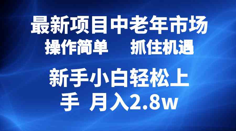 （10147期） 2024最新项目，中老年市场，起号简单，7条作品涨粉4000+，单月变现2.8w-网创空间