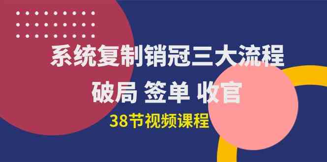 （10171期）系统复制 销冠三大流程，破局 签单 收官（38节视频课）-网创空间