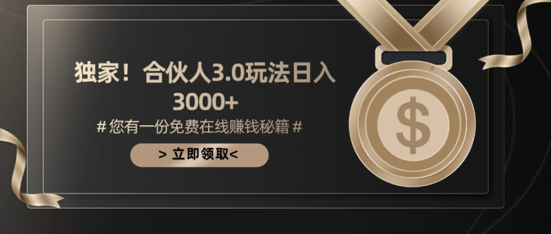 （10727期）游戏合伙人3.0，日入3000+，无限扩大的蓝海项目-网创空间