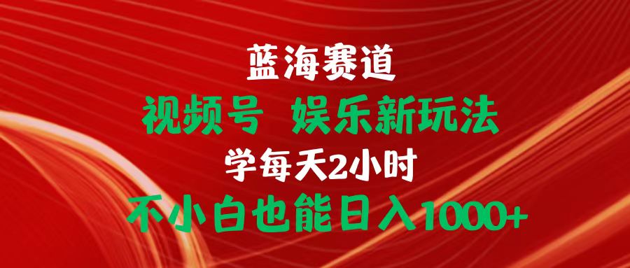 （10818期）蓝海赛道视频号 娱乐新玩法每天2小时小白也能日入1000+-网创空间
