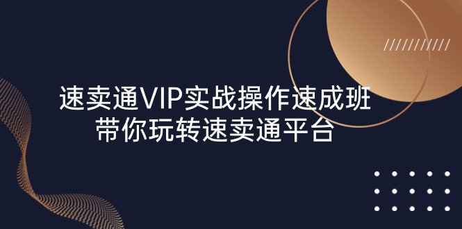 （10935期）速卖通 VIP实战操作-速成班，带你玩转速卖通平台（23节）-网创空间