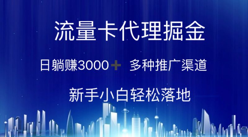 （10952期）流量卡代理掘金 日躺赚3000+ 多种推广渠道 新手小白轻松落地-网创空间