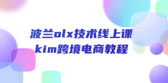 （10967期）波兰olx 技术线上课，kim跨境电商教程-网创空间
