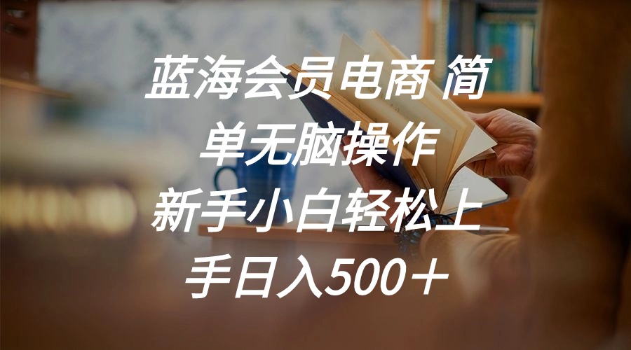 （11068期）蓝海会员电商 简单无脑操作 新手小白轻松上手日入500＋-网创空间