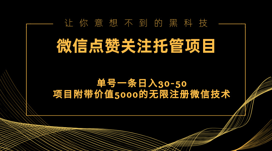 （11177期）视频号托管点赞关注，单微信30-50元，附带价值5000无限注册微信技术-网创空间