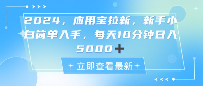 （11236期）2024应用宝拉新，真正的蓝海项目，每天动动手指，日入5000+-网创空间
